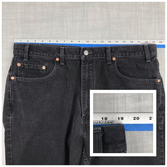 Vintage Levis Mens 40x30 550 Black Jeans - Picture 11 of 15